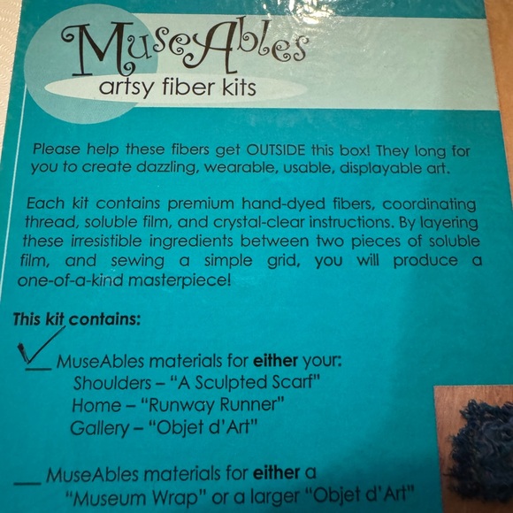 3 kits- Museables Artsy Fiber Kit for scarf making or table runner - Picture 4 of 7
